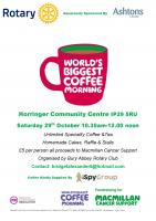 Macmillan Coffee Morning - Horringer Community Centre